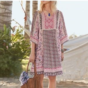 Sundance V Neck Shift Dress Spring Summer Floral Dress